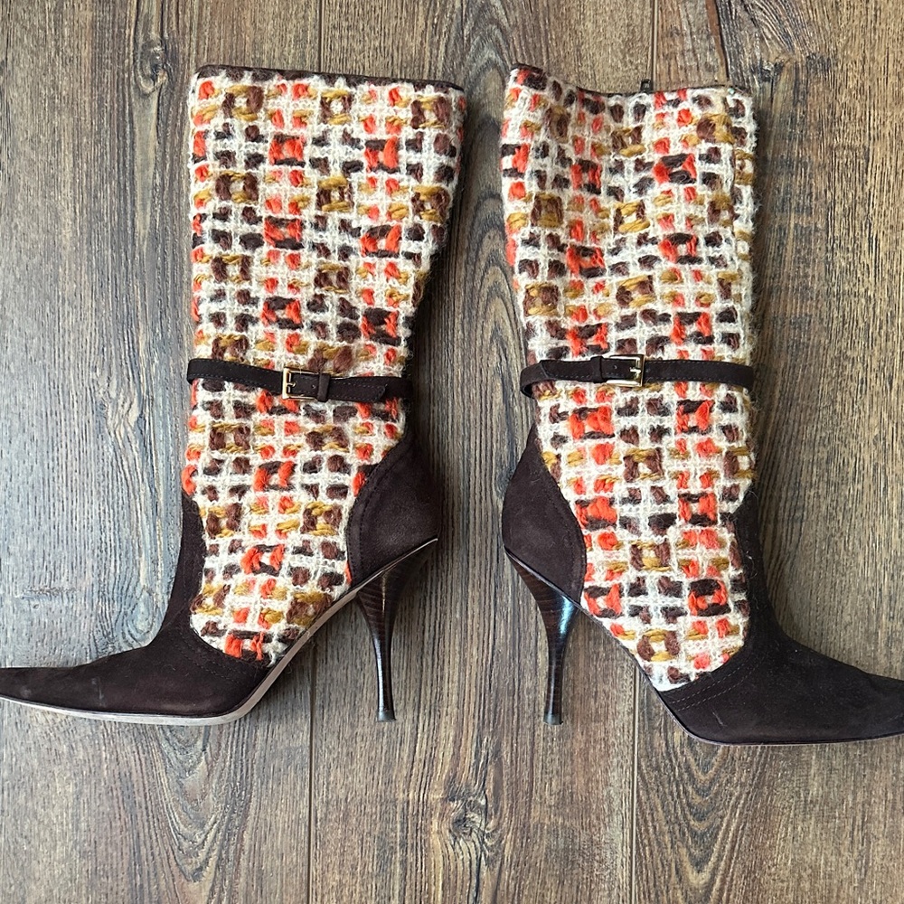 Steven Brown Multicolor Heeled Boots - size 6.5